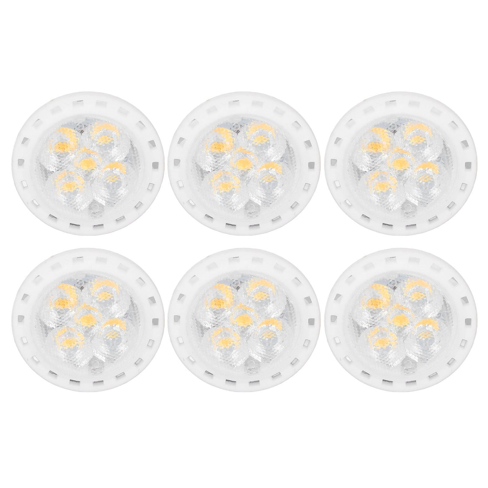 6pcs Brightness Dimming LED Spot Light Bulbs 360LM MR11 LED Landscape Track Light with Ceramic GU4 Base 110V 4W Warm Light 3000K