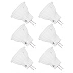 6pcs Brightness Dimming LED Spot Light Bulbs 360LM MR11 LED Landscape Track Light with Ceramic GU4 Base 110V 4W Warm Light 3000K