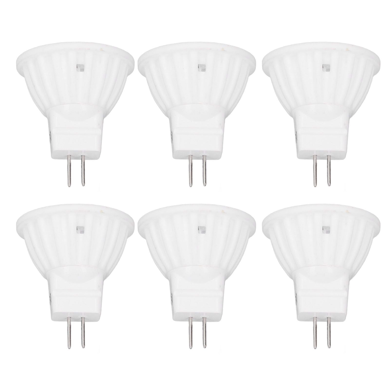 6pcs Brightness Dimming LED Spot Light Bulbs 360LM MR11 LED Landscape Track Light with Ceramic GU4 Base 110V 4W Warm Light 3000K