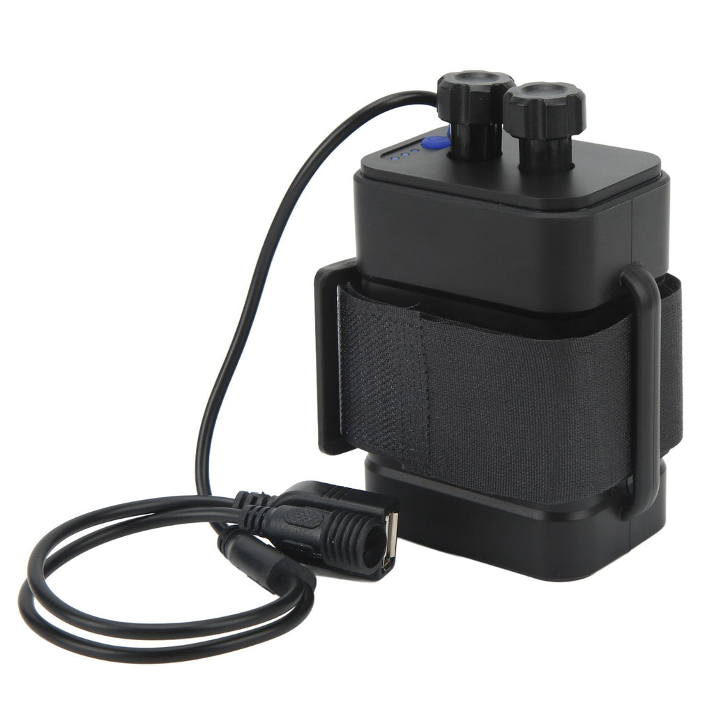 Battery Charge Case Box ABS Waterproof 8.4V for 6pcs 18650 Lithium Batteries USB DC Two Ports with Cable for Outdoor Traveling Camping