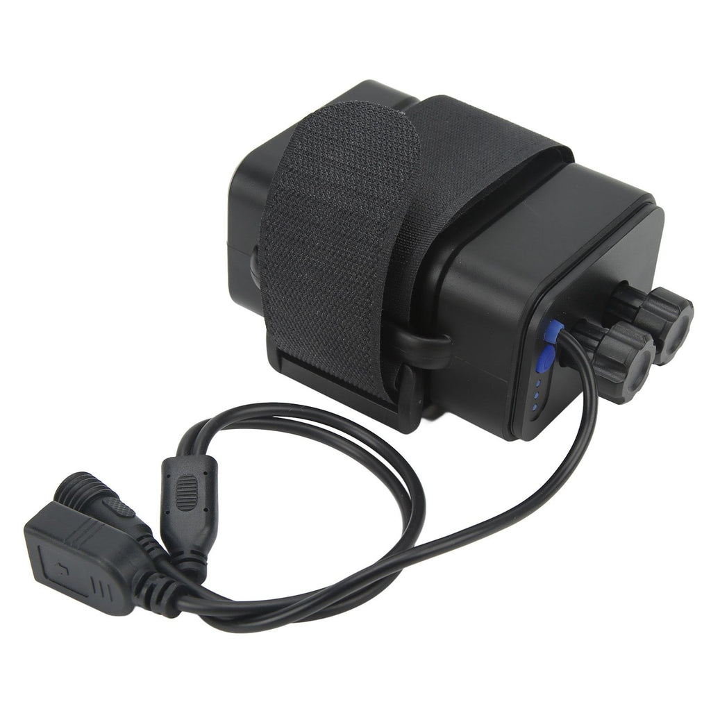 Battery Charge Case Box ABS Waterproof 8.4V for 6pcs 18650 Lithium Batteries USB DC Two Ports with Cable for Outdoor Traveling Camping