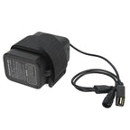 Battery Charge Case Box ABS Waterproof 8.4V for 6pcs 18650 Lithium Batteries USB DC Two Ports with Cable for Outdoor Traveling Camping