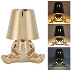 Night Lamp 3 Light Color Stepless Dimming Touch Control USB Rechargeable Bedside Light