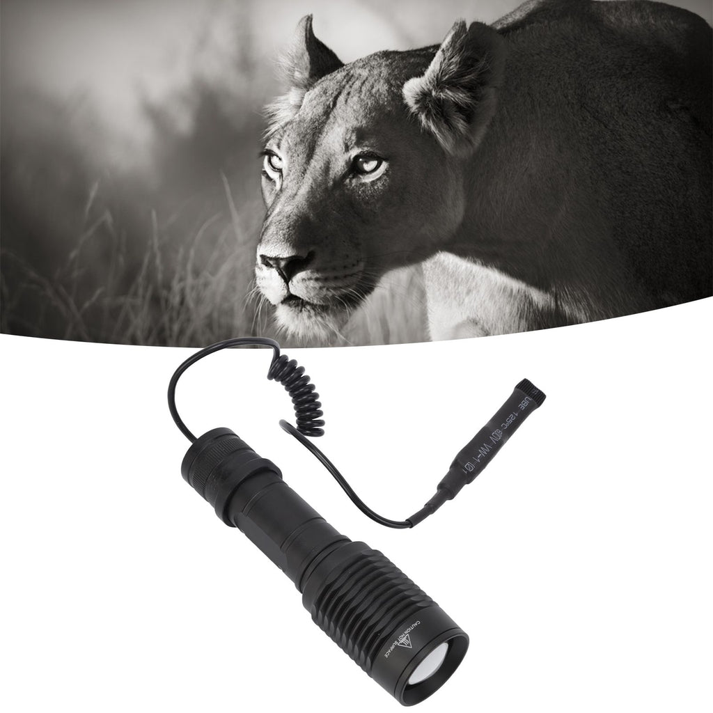IR Flashlight Zoomable Waterproof 850nm Aluminum Alloy Night Vision Handheld Flashlight for Camera