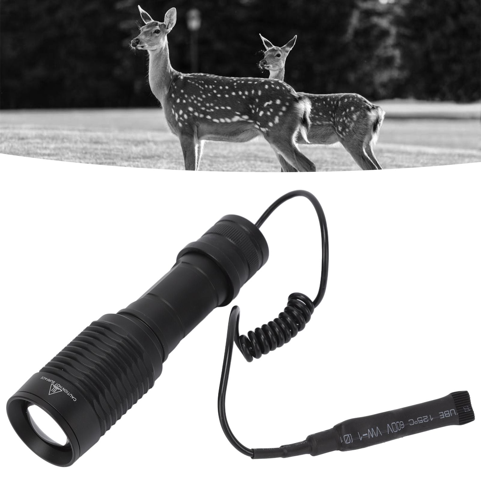 IR Flashlight Zoomable Waterproof 850nm Aluminum Alloy Night Vision Handheld Flashlight for Camera