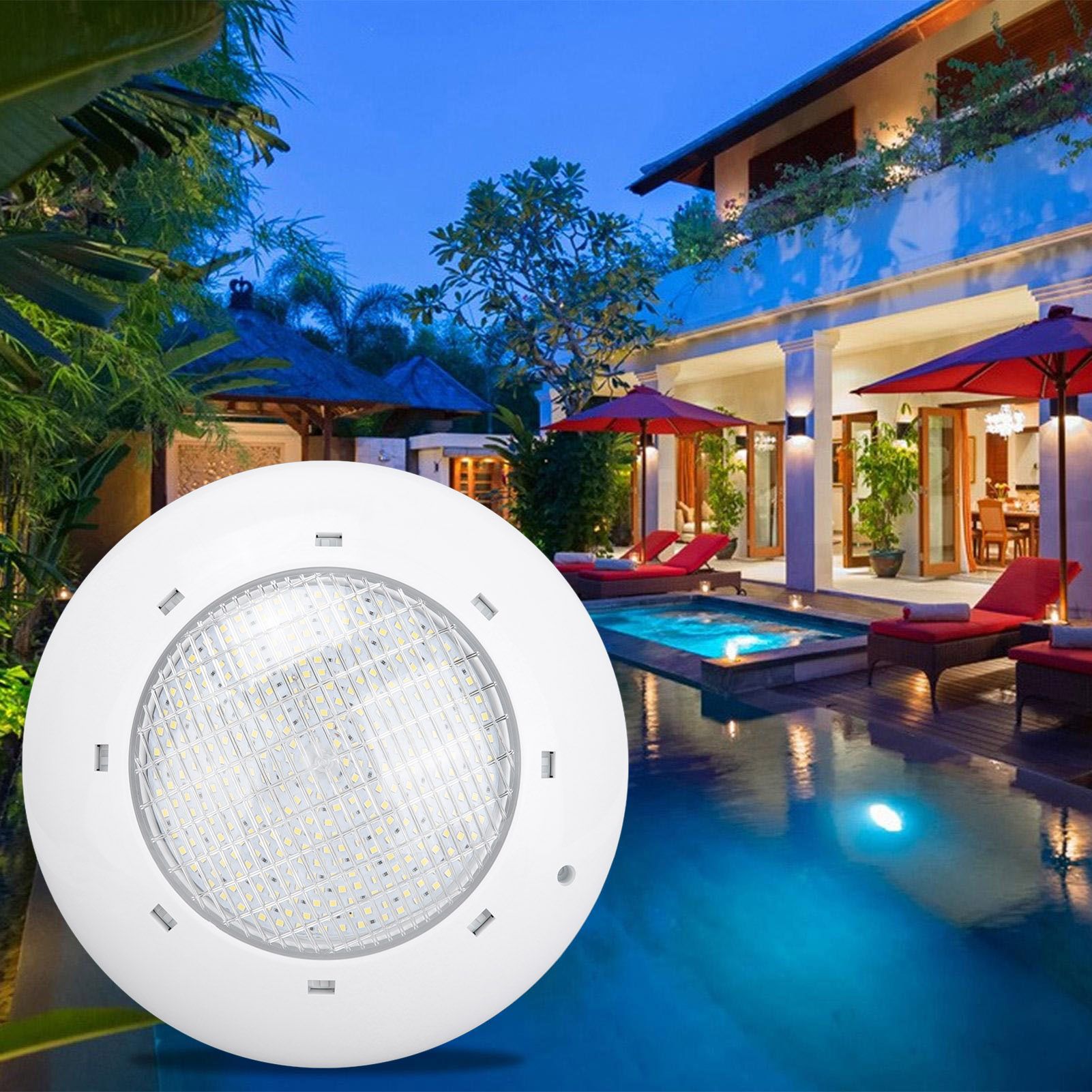 35W LED Submersible Lights Superbright IP68 Waterproof White Light Pool Bulb AC12V for Outdoor