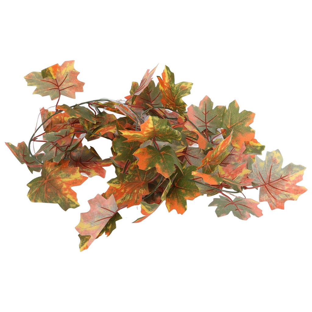 LED Maple Leaves String Light Plastic 2.2m 20LEDs Warm Light Autumn Decoration for Festival Party Garden
