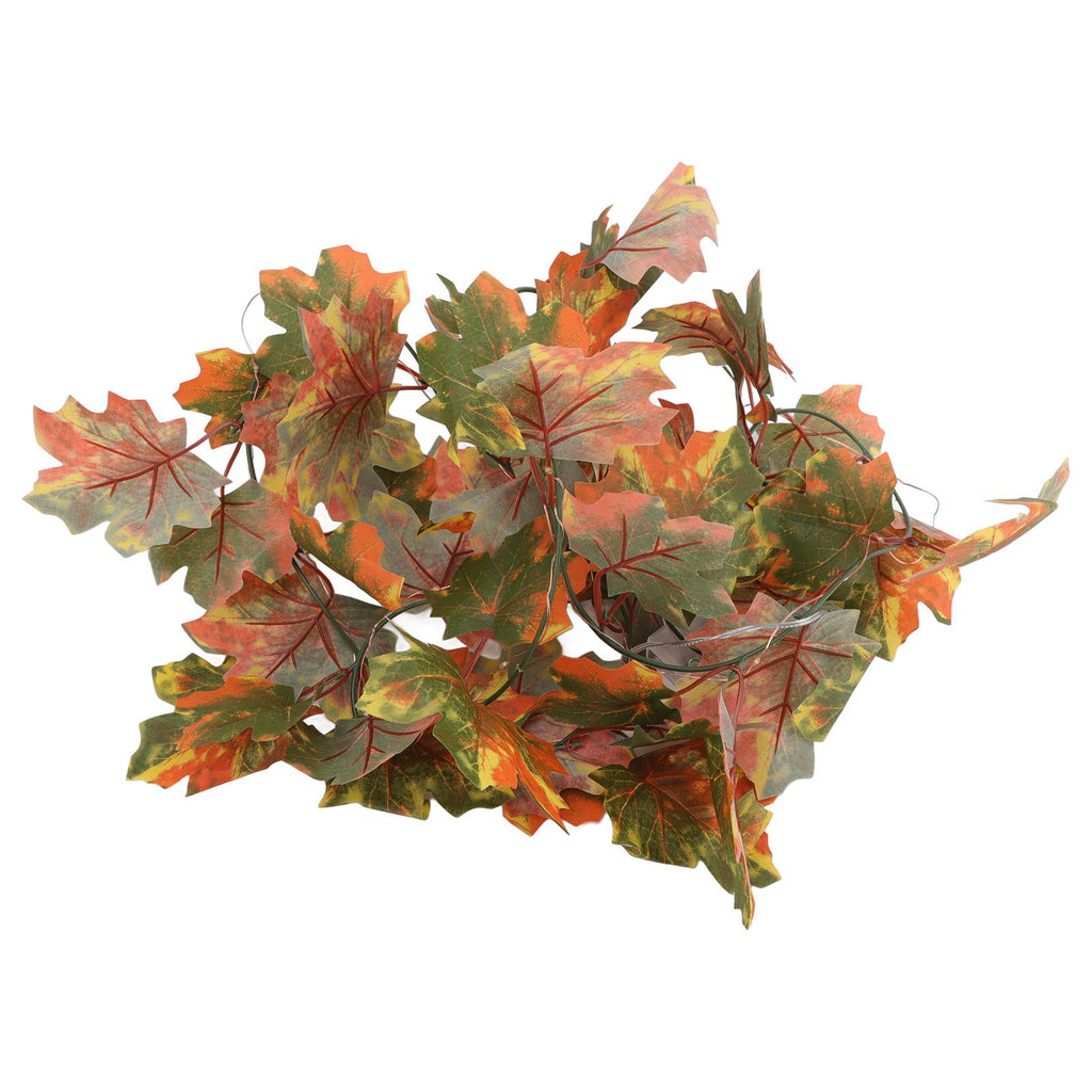 LED Maple Leaves String Light Plastic 2.2m 20LEDs Warm Light Autumn Decoration for Festival Party Garden