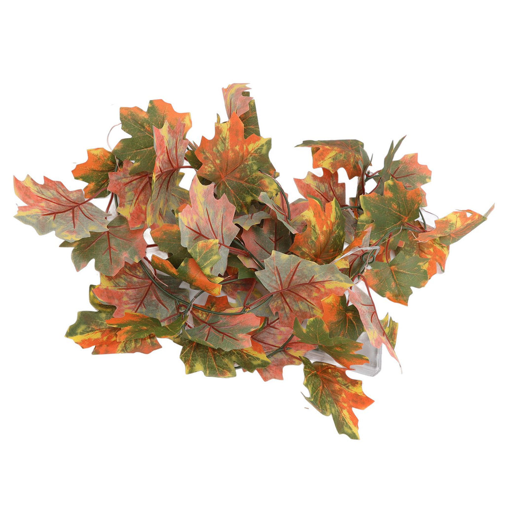 LED Maple Leaves String Light Plastic 2.2m 20LEDs Warm Light Autumn Decoration for Festival Party Garden
