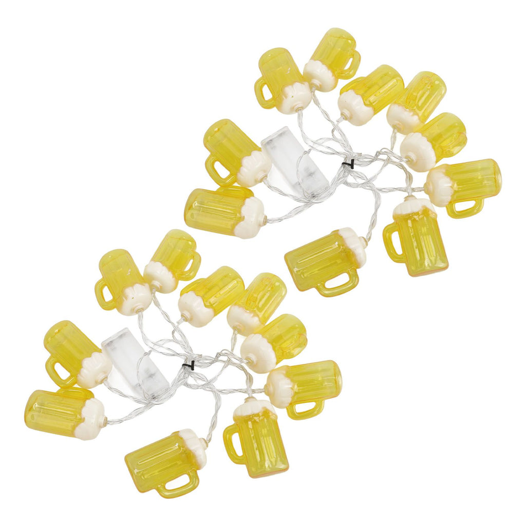 2pcs Beer String Lights 6.5ft 10LED Holiday Party Decorative String Lights for Indoor Outdoor