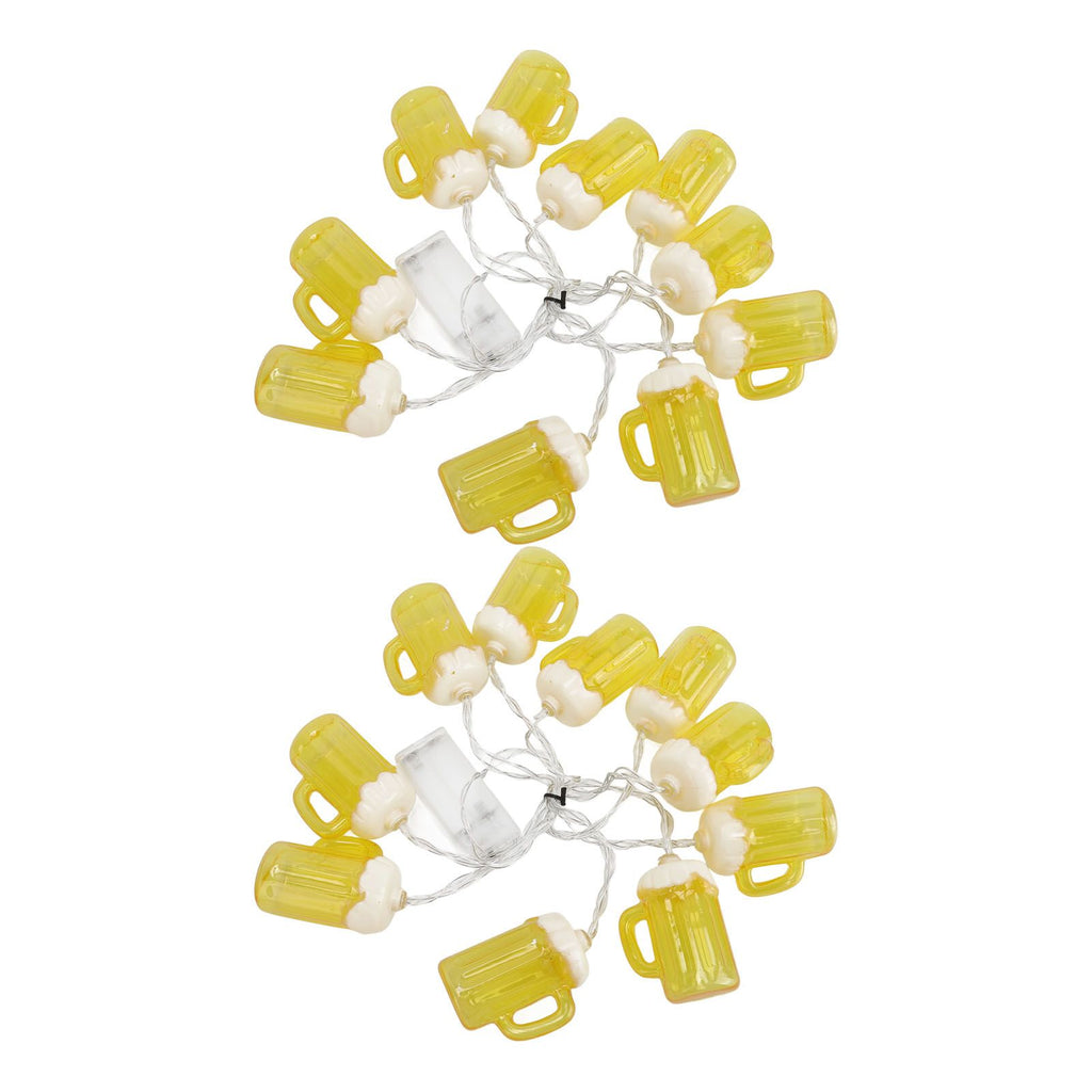 2pcs Beer String Lights 6.5ft 10LED Holiday Party Decorative String Lights for Indoor Outdoor