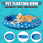 Dog Swimming Pool Floating Boat Pet Toy Inflatable Pet Floating Raft for Outdoor Water Games