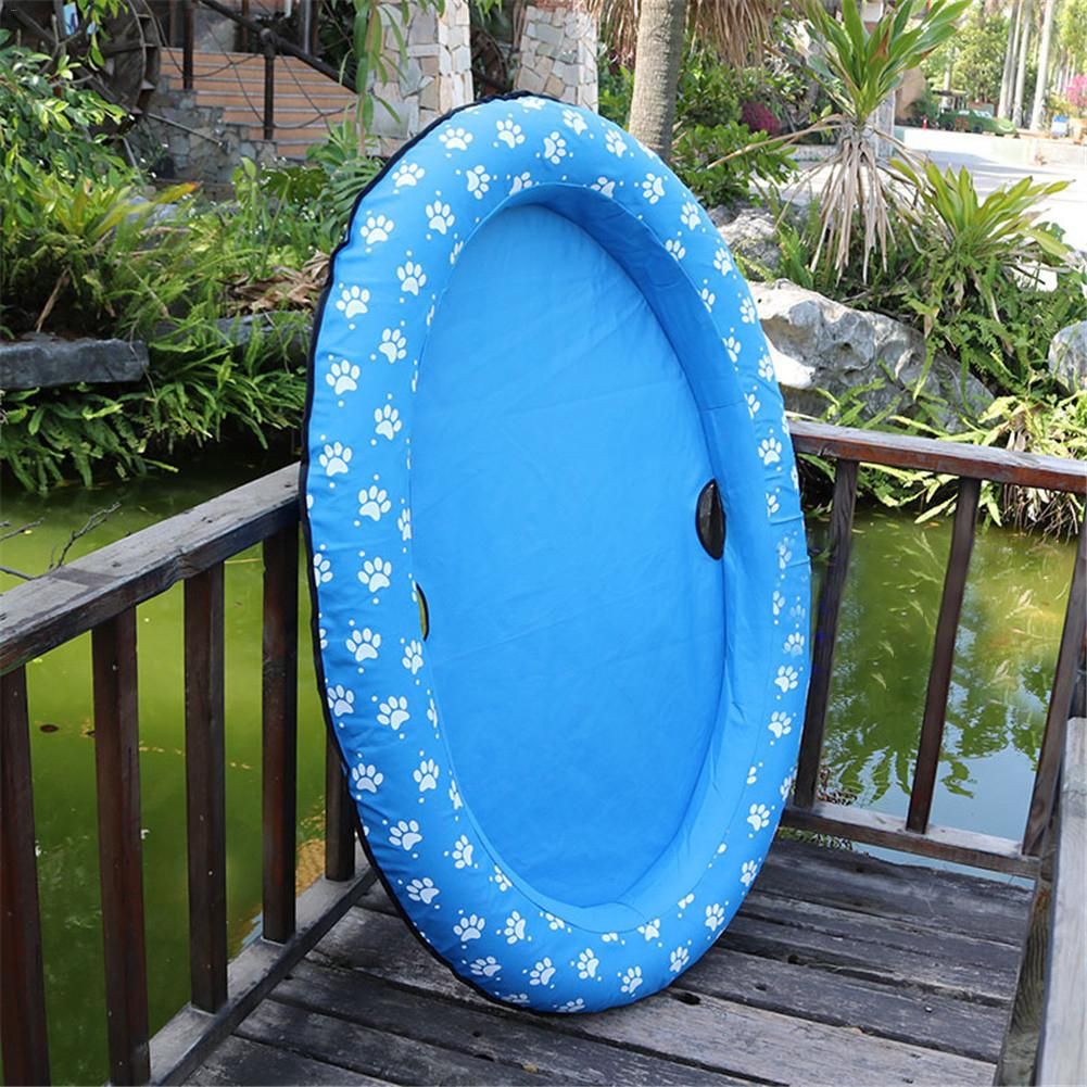 Dog Swimming Pool Floating Boat Pet Toy Inflatable Pet Floating Raft for Outdoor Water Games