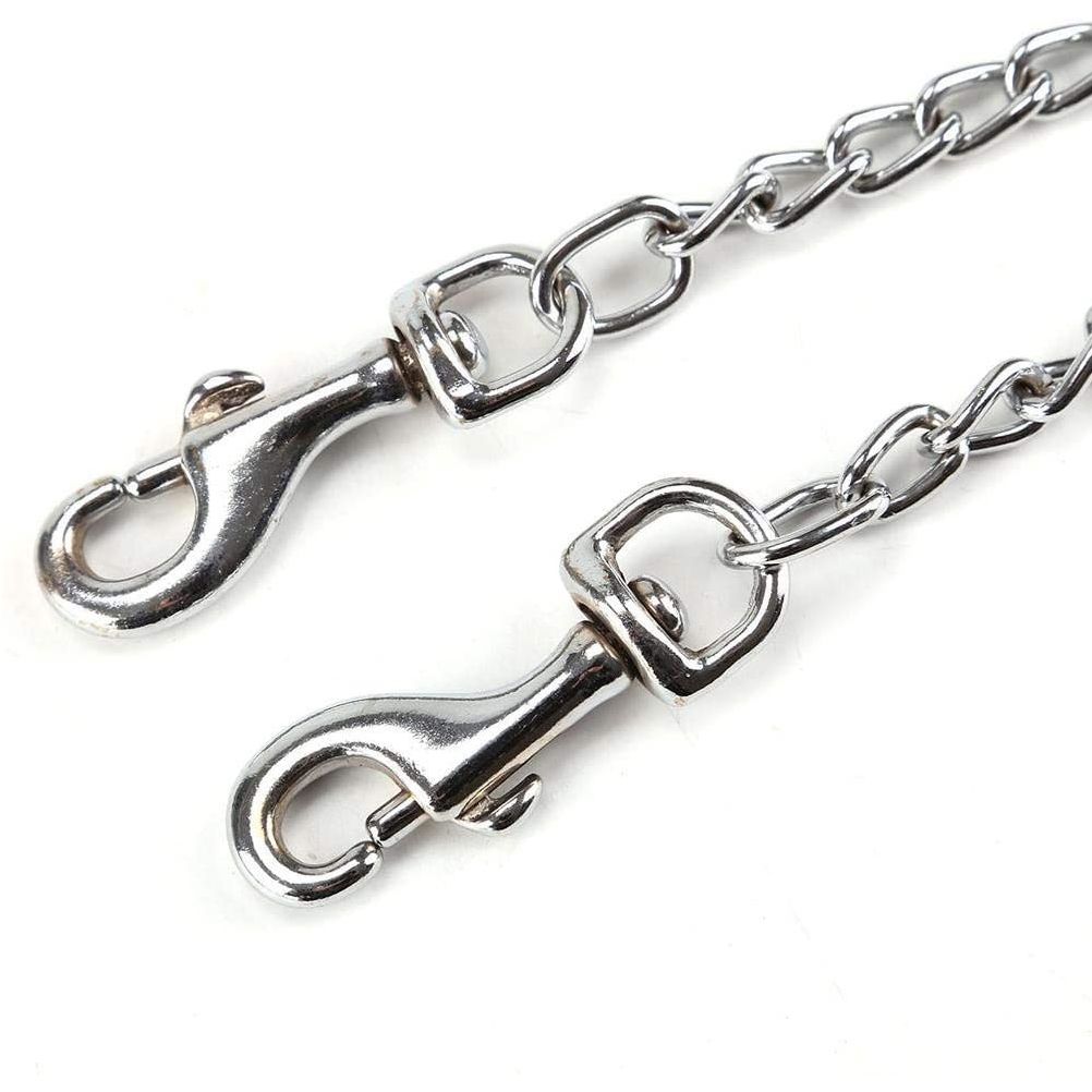 1 pcs Pets Double Head Dog Leash Aluminum Alloy Twin Lead Traction Belt Pets Chains for Walking Two Dogs（40cm）
