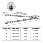 1 pcs Pets Double Head Dog Leash Aluminum Alloy Twin Lead Traction Belt Pets Chains for Walking Two Dogs（40cm）