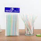 100PCS Disposable Drinking Straws Flexible Plastic Straws Practical Soy Milk Straw for Home Party Activity