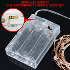 10M LED Fairy String Lights Battery Powered Copper Wire Lamp Waterproof Xmas Decor