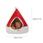 Cat Tent Cave Bed Christmas Tree Cat House Bed Comfortable Triangle Cat Bed Pet Tent House