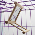 Stand Perch with Mirror for Parrot Pet Accessories Wooden Decorations
