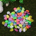 100PCS Luminous Pebbles DIY Decorative Luminous Stones Decorative Stones for Yard and Walkways Decor