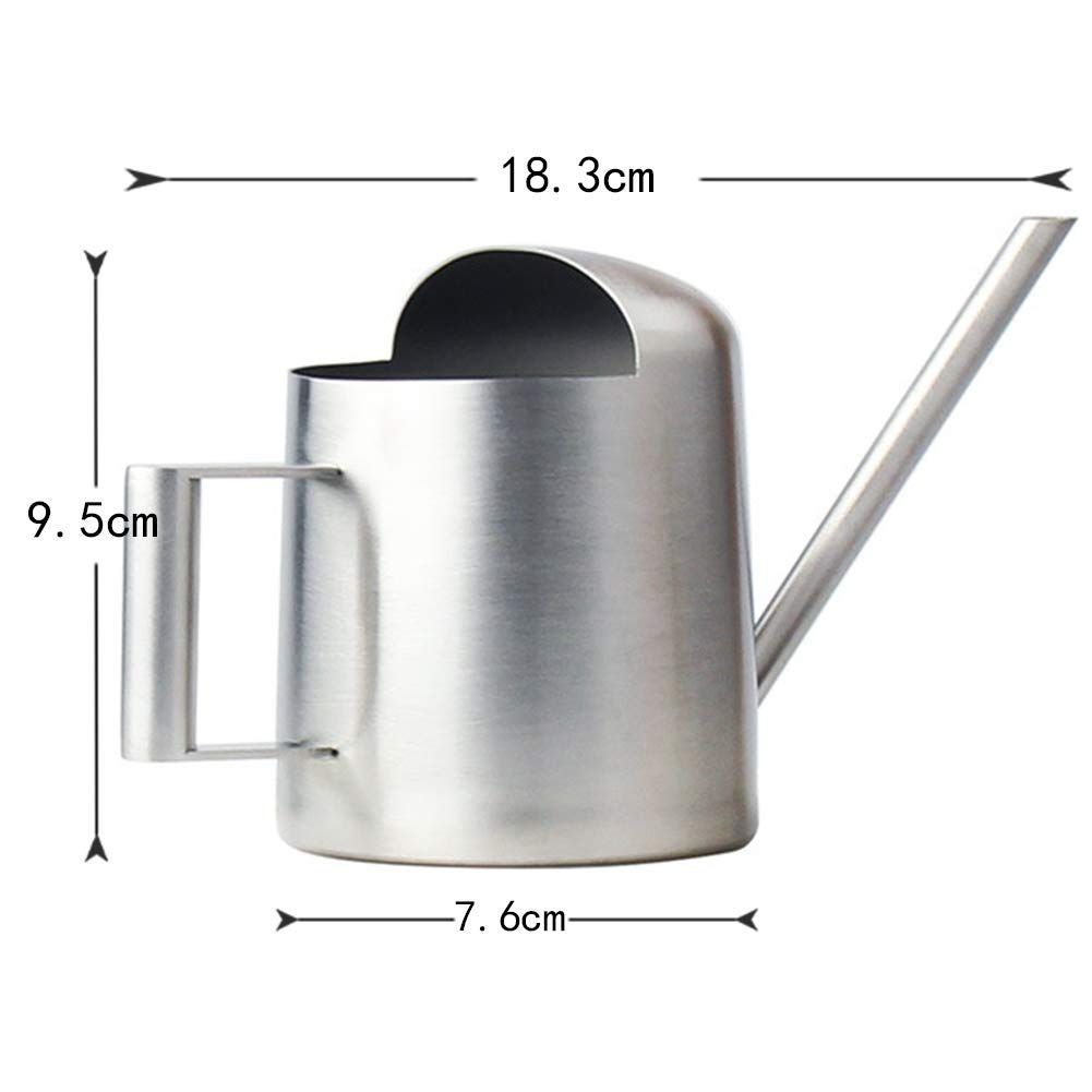 300ml Stainless Steel Watering Kettle with Semi Open Top Indoor Watering Pot