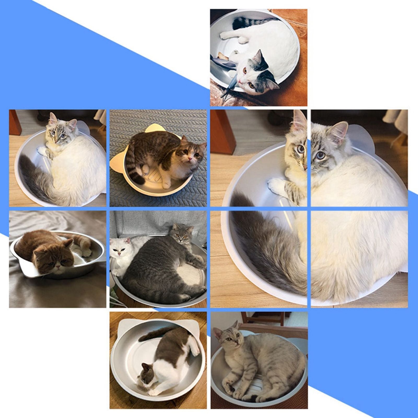 Cat Aluminum Nest Pet Aluminum Cooling Basin Summer Ice Bed for Cat