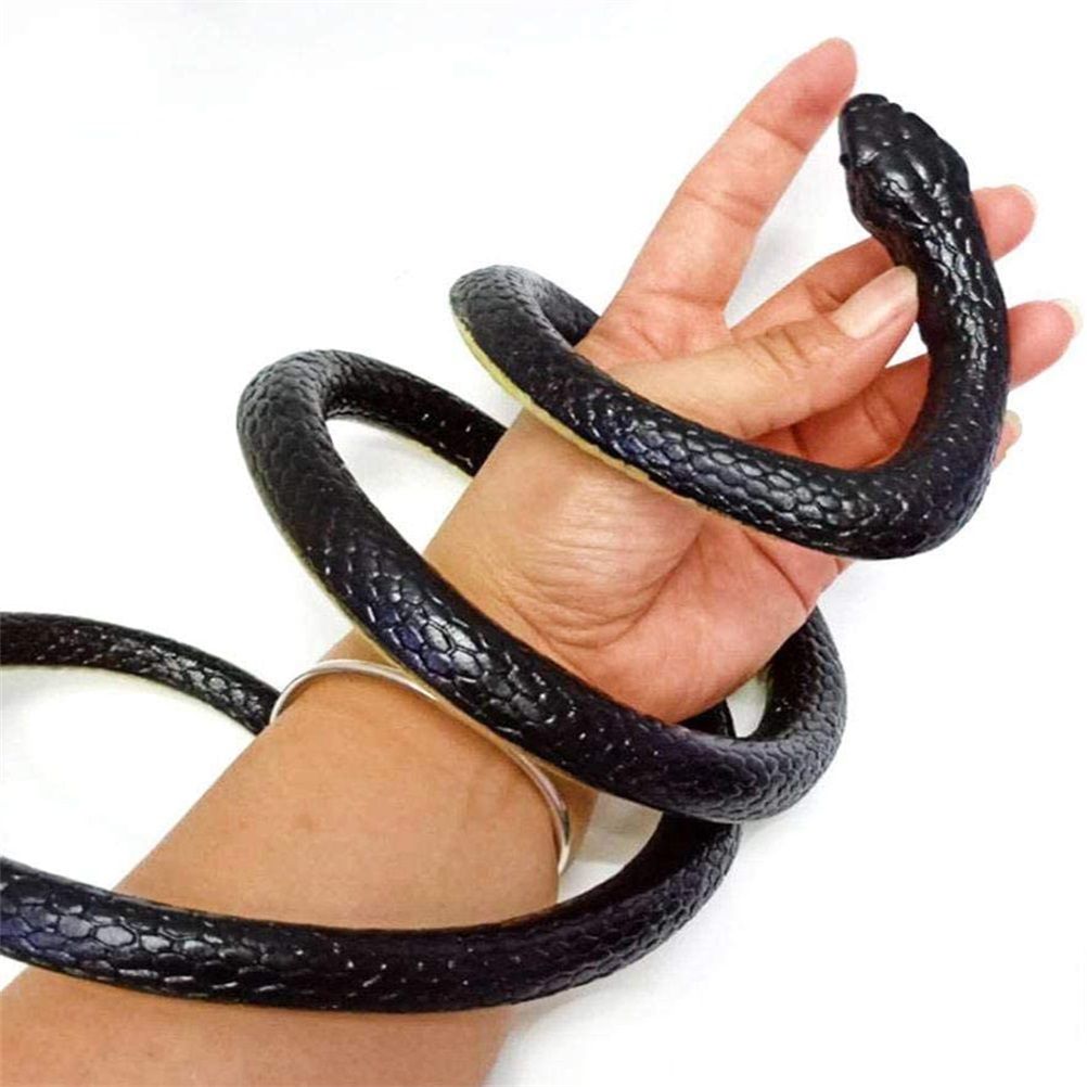 Long Realistic Garden Rubber Snake Fake Snakes for Fool's Day Halloween Novelty Toy
