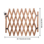 Pet Gate Retractable Adjustable Dog Sliding Door Wood Indoor Dog Gate Doorway Stairs Pet Puppy Safety Fence