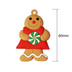 6PCS Gingerbread Man Ornaments Traditional Gingerbread Man Doll Hanging Christmas Tree Ornament Holiday Decorations