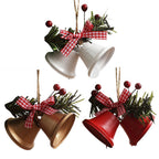 Metal Horn Bell Christmas Tree Ornaments Durable Lovely Christmas Tree Hanging Pendants for Wedding Anniversary Party