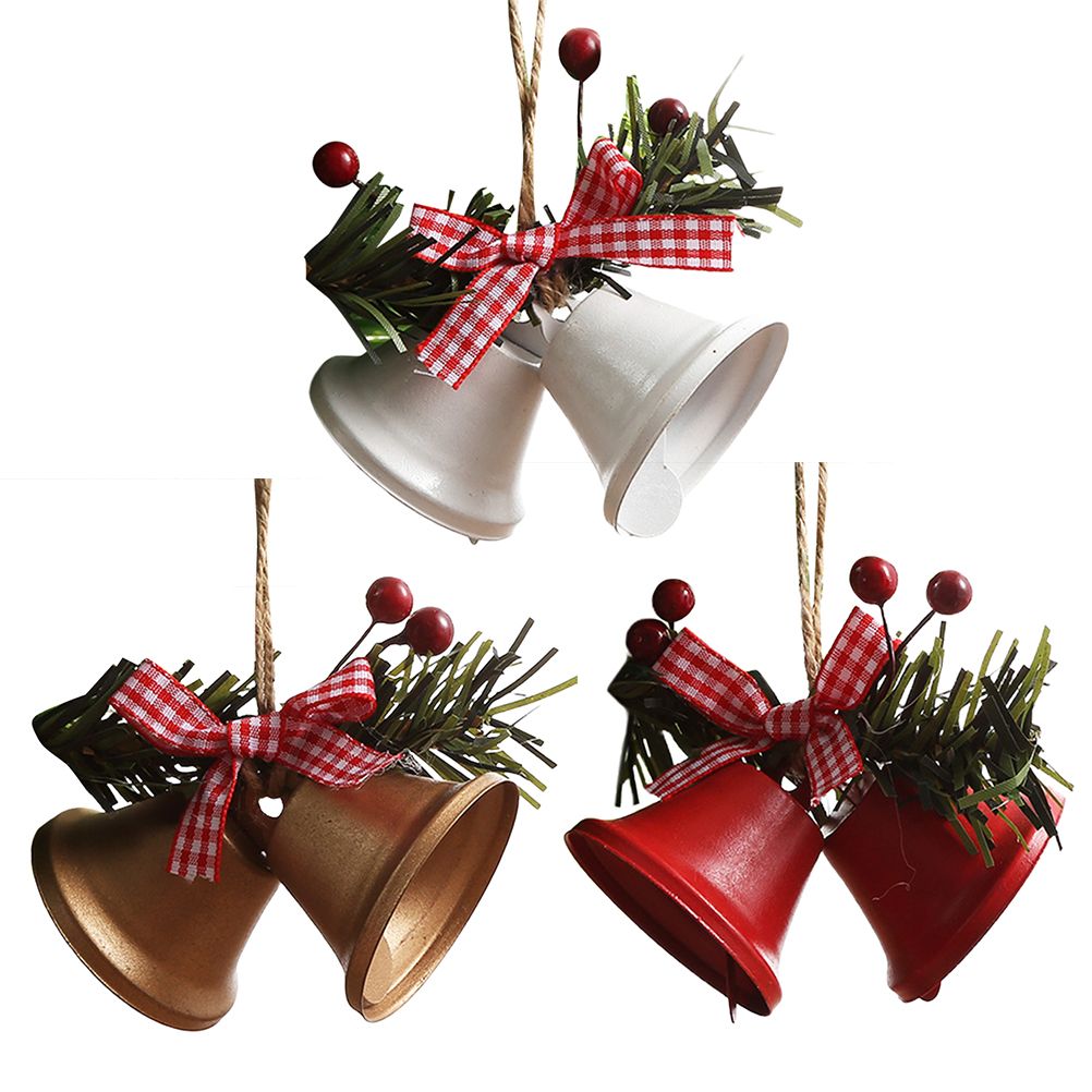 Metal Horn Bell Christmas Tree Ornaments Durable Lovely Christmas Tree Hanging Pendants for Wedding Anniversary Party