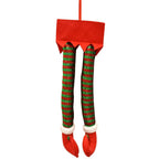 Christmas Santa Elf Legs Plush Stuffed Feet with Shoes Christmas Tree Decorative Ornament Christmas Decoration