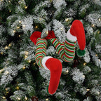 Christmas Santa Elf Legs Plush Stuffed Feet with Shoes Christmas Tree Decorative Ornament Christmas Decoration