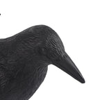 Bird Scarecrow Fake Plastic Crow Black Feathered Crows Bird Repellent for Outdoor Garden Yard