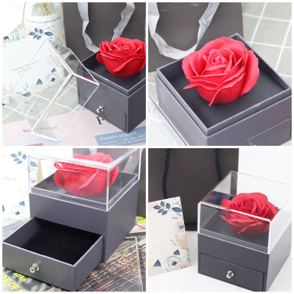 Eternal Rose Gift Box Beautiful Jewellery Box Flowers Rose Box for Women Birthday Anniversary Gift