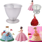 8 Inch Cake Mold Decorative Semicircle Princess Doll Dress Cake Pan Cake Baking Pan