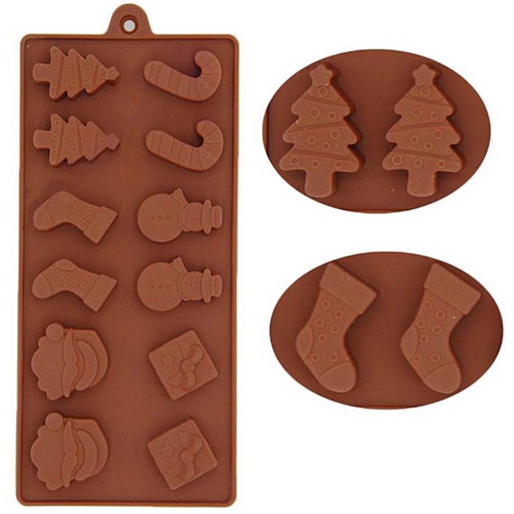 Christmas Mold Silicone Chocolate Mold Non Stick Baking Mold