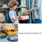 Lunch Boxes Bento Boxes Leakproof Lunch Boxes for Microwave Bento Lunch Boxes with 3 Compartments and Tableware