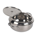 Stainless Steel Deep Frying Pan Japanese Tempura Fryer with Thermometer Control Non Stick Frying Pan for Kitchen