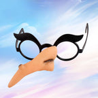 Halloween Party Glasses Witch Nose Glasses Fancy Dress Funny Eye Glass Frame Witch Cosplay Props Costume Accessories