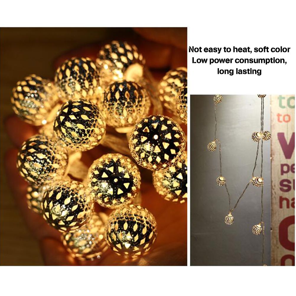 Moroccan Balls Light String 30 LEDs Fairy Light Battery Powered Decorative Light String