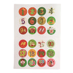 Christmas Advent Number Stickers Christmas Candy Sealing Stickers DIY Gifts Package Labels