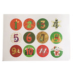Christmas Advent Number Stickers Christmas Candy Sealing Stickers DIY Gifts Package Labels