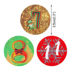 Christmas Advent Number Stickers Christmas Candy Sealing Stickers DIY Gifts Package Labels