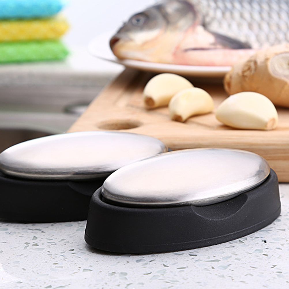 Stainless Steel Soap Eliminating Odor Smell Remover Oval Shape Chef Soap Hand Eliminating