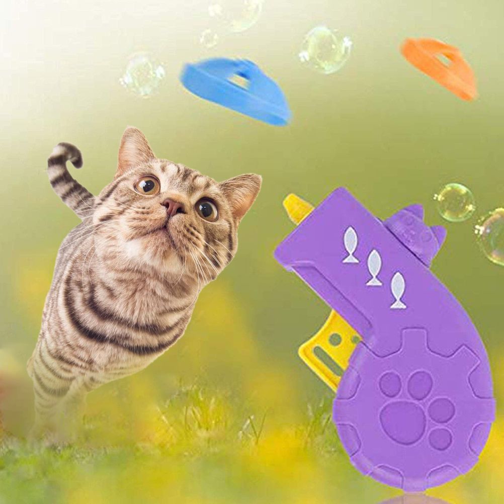 Colorful Flying Saucer Cat Toy Cat Tracks Down Toy Set Flying Disc Toy for Pet