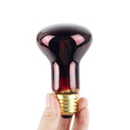 60W Infrared Heat Lamp Red Light Glass Heating Lamp Bulb for Lizard Reptile and Amphibian