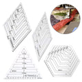 4 pcs/set Sewing Ruler Acrylic Handmade Quilt Templates Stencil Grade Ruler Triangles Hexago Patchwork Rulers DIY Sewing Tools