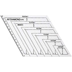 4 pcs/set Sewing Ruler Acrylic Handmade Quilt Templates Stencil Grade Ruler Triangles Hexago Patchwork Rulers DIY Sewing Tools
