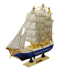 24CM Wooden Sailboat Model Nautical Decoration Theme Gift Home Office